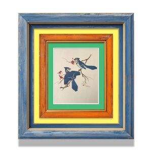 Vintage 1978 "Blue Jay Birds" Art Print